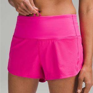 lululemon speed up high rise shorts sonic pink